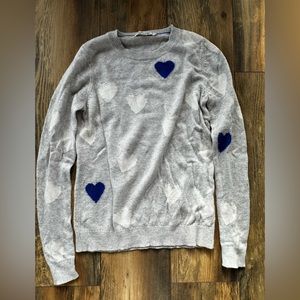 Boden grey heart sweater